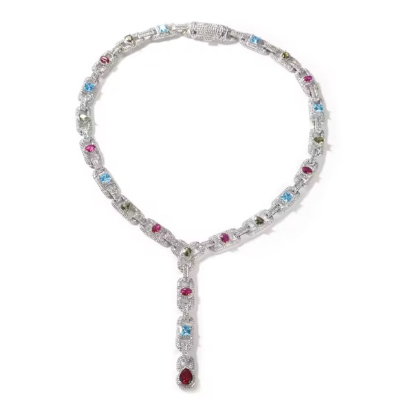 Multi colored necklace 17inch - Picture 2 of 4